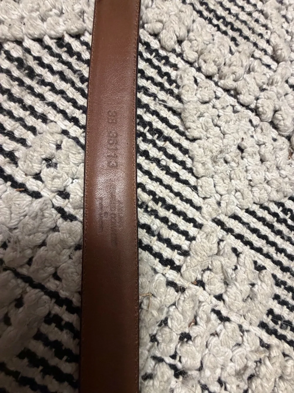 Vintage Brighton Brown Leather Belt Brass Buckle 38 Made USA Classic